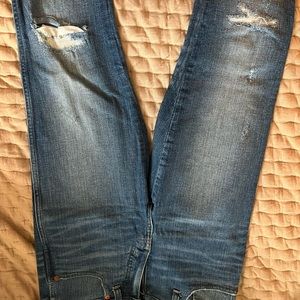 Madewell: 9" High-Rise Skinny Jeans: Ripped and Patched Edition, size 26